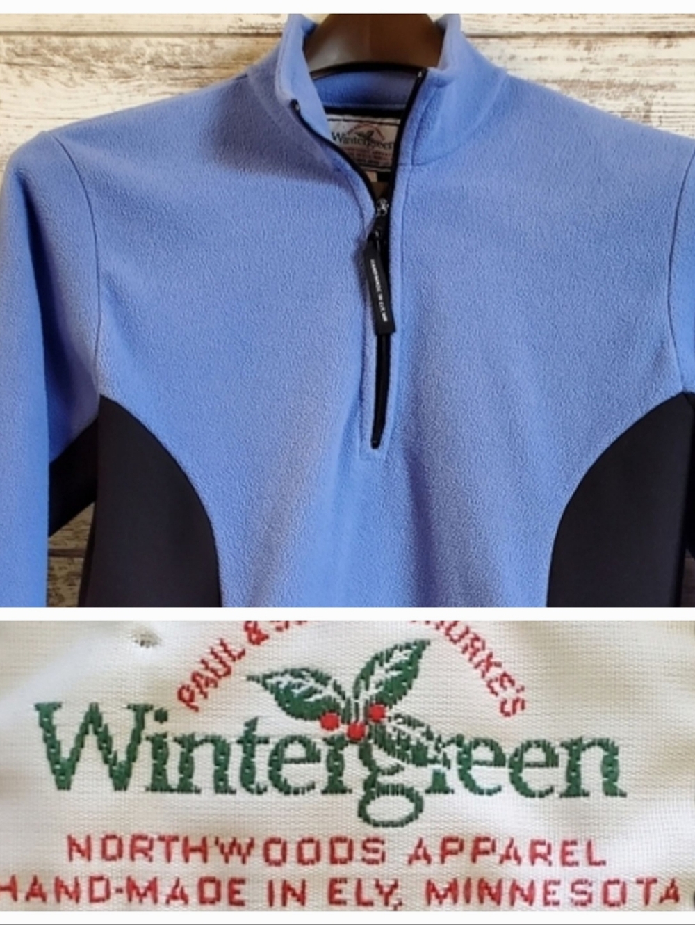 Wintergreen Northern Wear Polartec Fleece Half-Zip Pullover - Blue/Black 